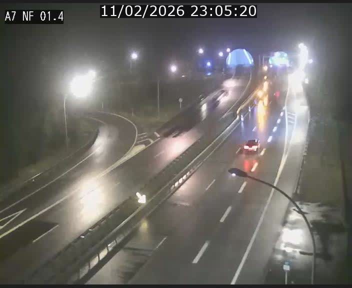 <h2>Caméra autoroute Luxembourg A7 - Echangeur Waldhaff - direction Tunnel Stafelter</h2>