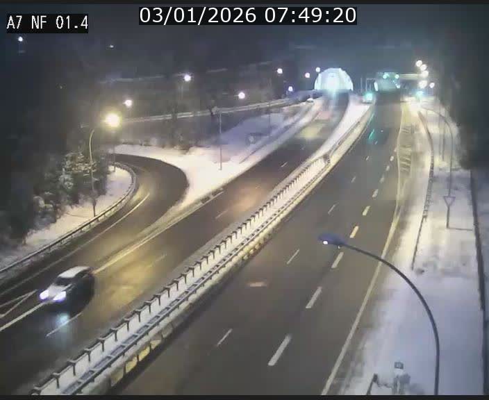 Caméra autoroute Luxembourg A7 - Echangeur Waldhaff - direction Tunnel Stafelter