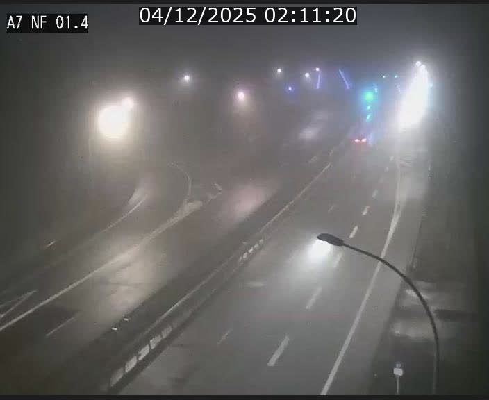 Caméra autoroute Luxembourg A7 - Echangeur Waldhaff - direction Tunnel Stafelter