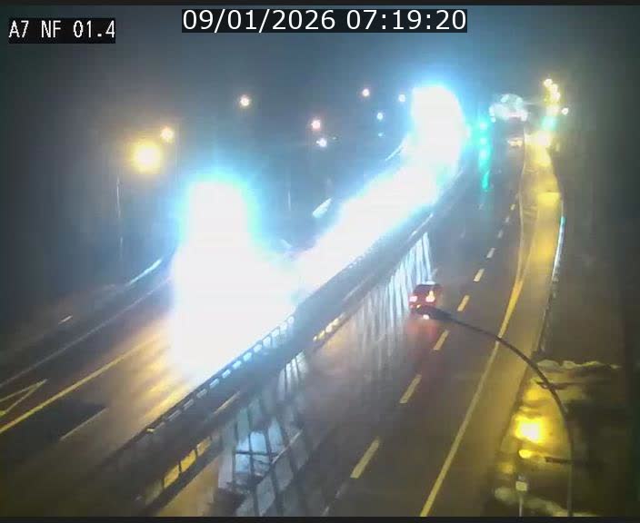 <h2>Caméra autoroute Luxembourg A7 - Echangeur Waldhaff - direction Tunnel Stafelter</h2>