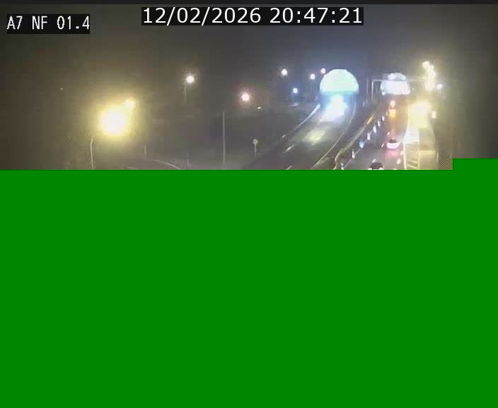 <h2>Caméra autoroute Luxembourg A7 - Echangeur Waldhaff - direction Tunnel Stafelter</h2>