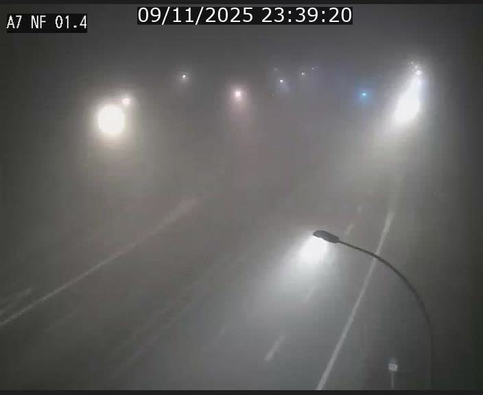 Caméra autoroute Luxembourg A7 - Echangeur Waldhaff - direction Tunnel Stafelter