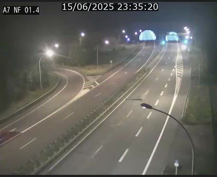 Caméra autoroute Luxembourg A7 - Echangeur Waldhaff - direction Tunnel Stafelter