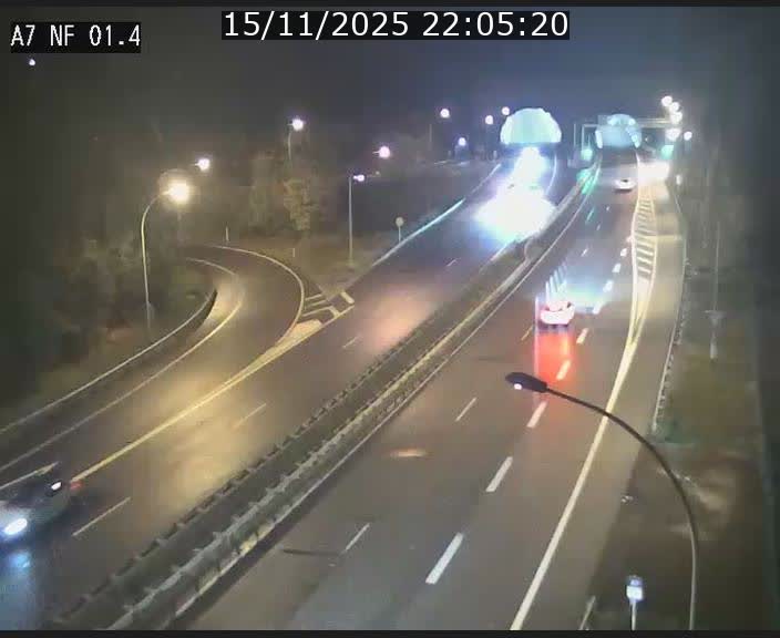 Caméra autoroute Luxembourg A7 - Echangeur Waldhaff - direction Tunnel Stafelter