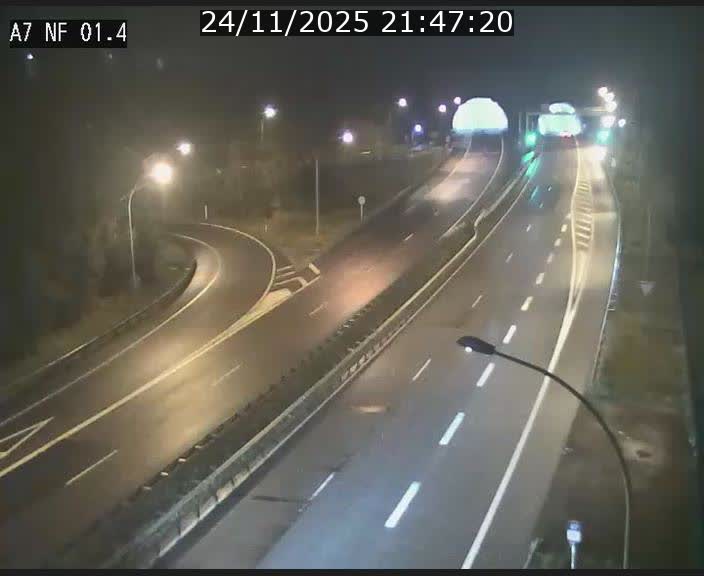 Caméra autoroute Luxembourg A7 - Echangeur Waldhaff - direction Tunnel Stafelter