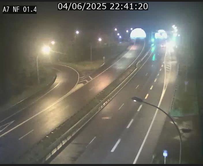 Caméra autoroute Luxembourg A7 - Echangeur Waldhaff - direction Tunnel Stafelter