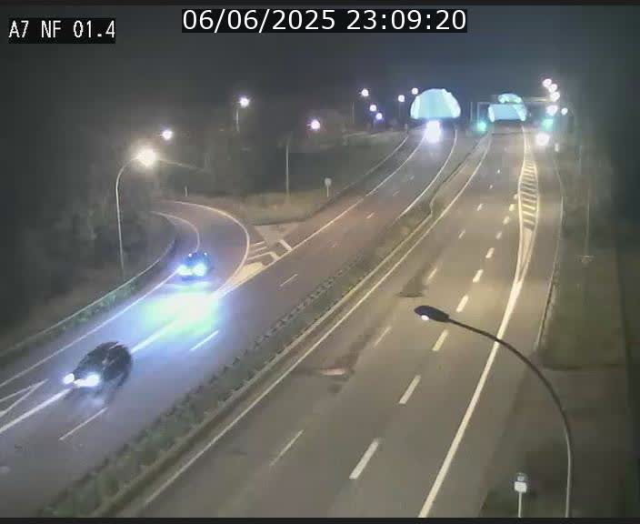 Caméra autoroute Luxembourg A7 - Echangeur Waldhaff - direction Tunnel Stafelter