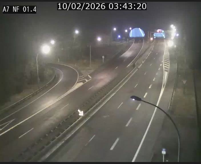 <h2>Caméra autoroute Luxembourg A7 - Echangeur Waldhaff - direction Tunnel Stafelter</h2>