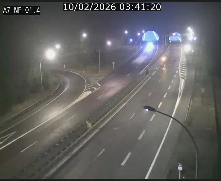 <h2>Caméra autoroute Luxembourg A7 - Echangeur Waldhaff - direction Tunnel Stafelter</h2>