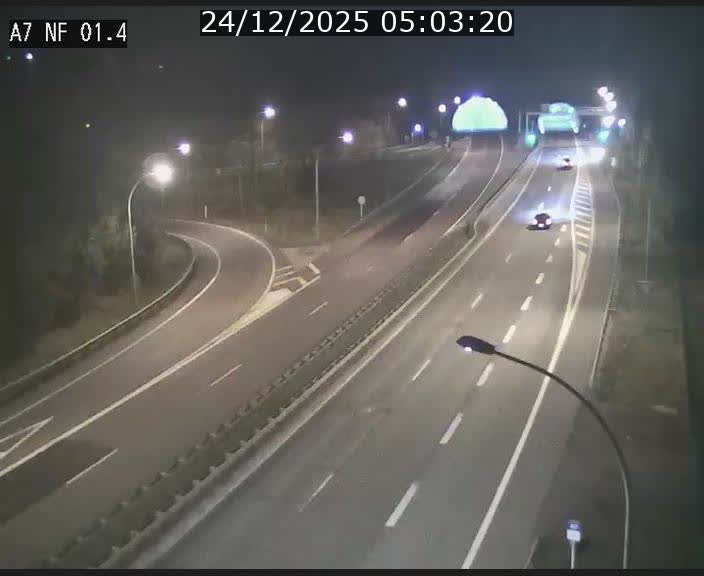 <h2>Caméra autoroute Luxembourg A7 - Echangeur Waldhaff - direction Tunnel Stafelter</h2>