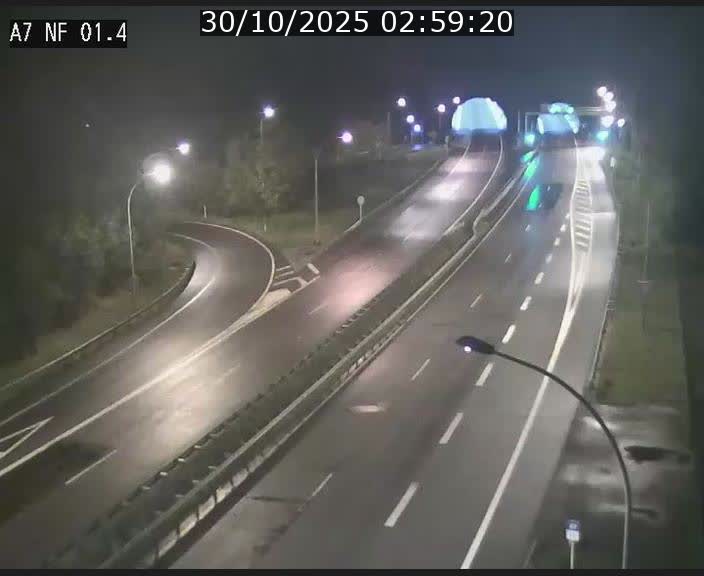 Caméra autoroute Luxembourg A7 - Echangeur Waldhaff - direction Tunnel Stafelter