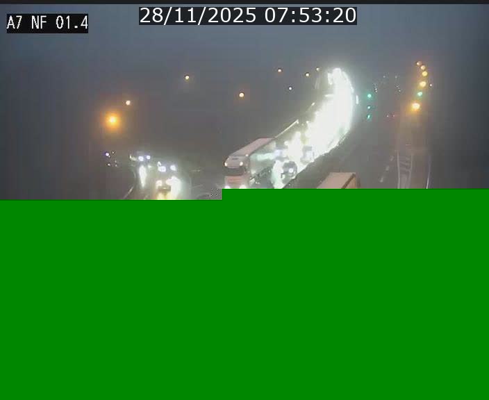 <h2>Caméra autoroute Luxembourg A7 - Echangeur Waldhaff - direction Tunnel Stafelter</h2>