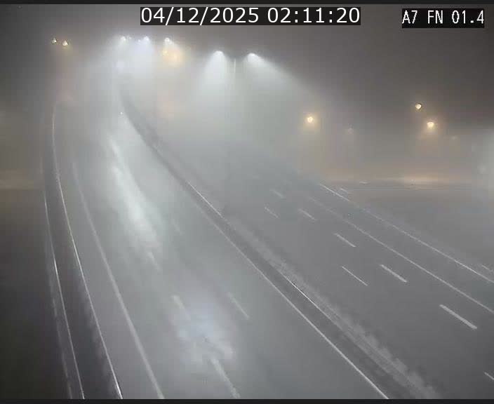 Caméra autoroute Luxembourg A7 - Tunnel Stafelter - direction Echangeur Grünewald