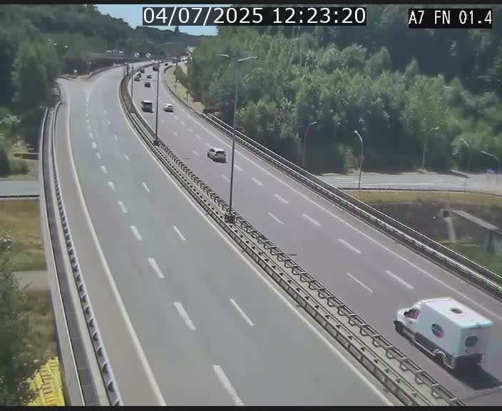 Caméra autoroute Luxembourg A7 - Tunnel Stafelter - direction Echangeur Grünewald