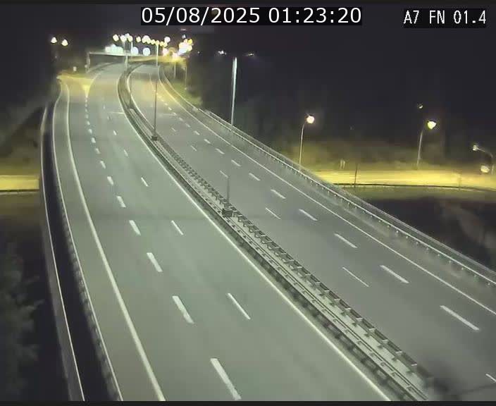 Caméra autoroute Luxembourg A7 - Tunnel Stafelter - direction Echangeur Grünewald
