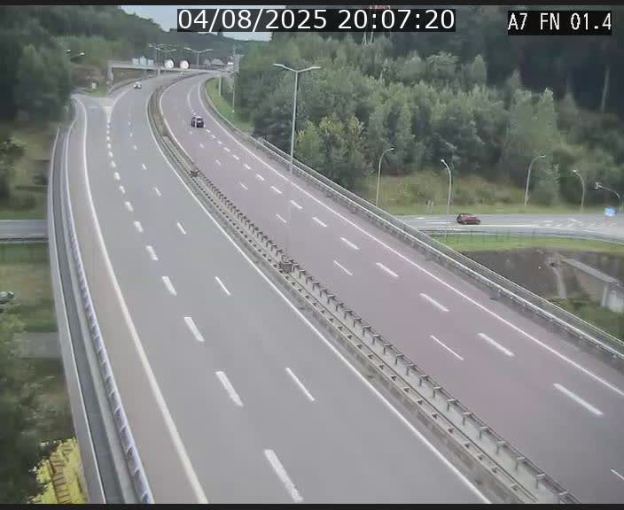 <h2>Caméra autoroute Luxembourg A7 - Tunnel Stafelter - direction Echangeur Grünewald</h2>