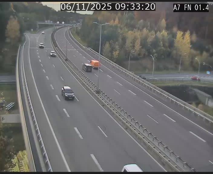 <h2>Caméra autoroute Luxembourg A7 - Tunnel Stafelter - direction Echangeur Grünewald</h2>