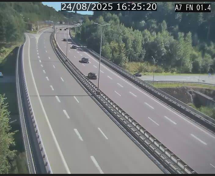<h2>Caméra autoroute Luxembourg A7 - Tunnel Stafelter - direction Echangeur Grünewald</h2>