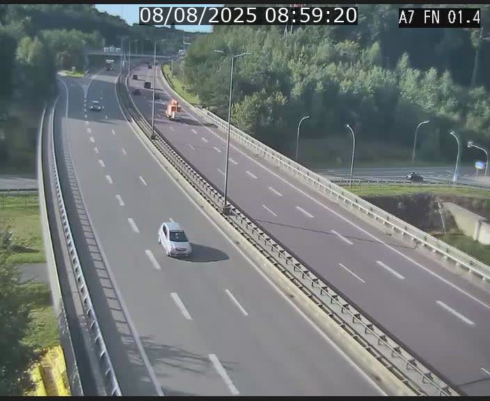 <h2>Caméra autoroute Luxembourg A7 - Tunnel Stafelter - direction Echangeur Grünewald</h2>