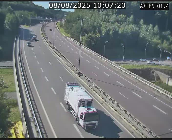 <h2>Caméra autoroute Luxembourg A7 - Tunnel Stafelter - direction Echangeur Grünewald</h2>