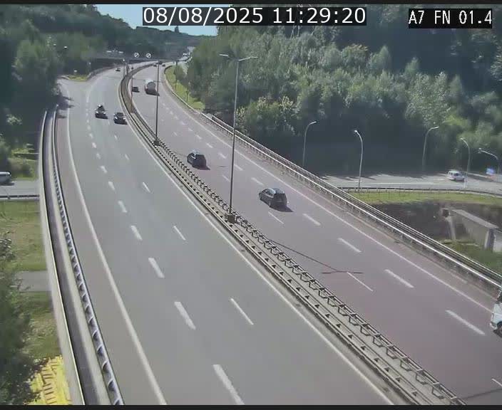 <h2>Caméra autoroute Luxembourg A7 - Tunnel Stafelter - direction Echangeur Grünewald</h2>