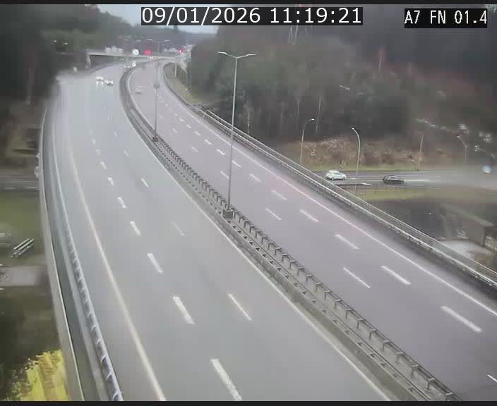 <h2>Caméra autoroute Luxembourg A7 - Tunnel Stafelter - direction Echangeur Grünewald</h2>