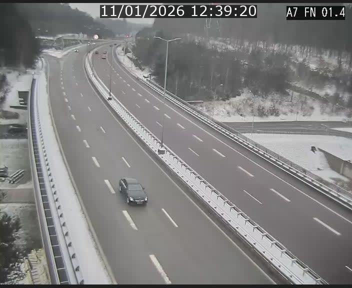 <h2>Caméra autoroute Luxembourg A7 - Tunnel Stafelter - direction Echangeur Grünewald</h2>