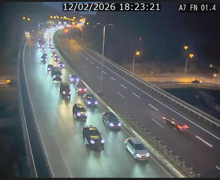 <h2>Caméra autoroute Luxembourg A7 - Tunnel Stafelter - direction Echangeur Grünewald</h2>