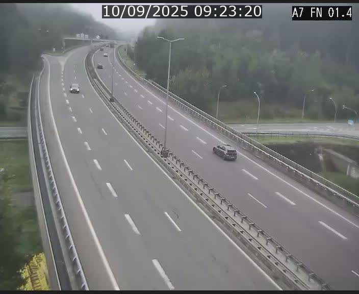 <h2>Caméra autoroute Luxembourg A7 - Tunnel Stafelter - direction Echangeur Grünewald</h2>