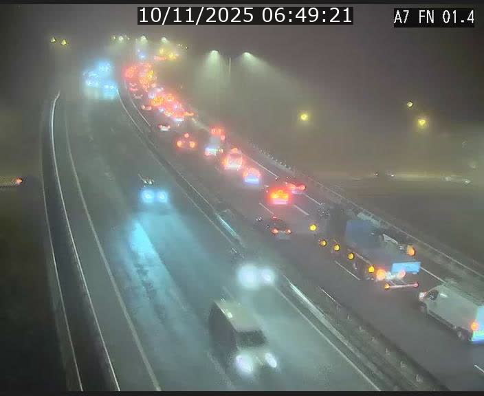 <h2>Caméra autoroute Luxembourg A7 - Tunnel Stafelter - direction Echangeur Grünewald</h2>