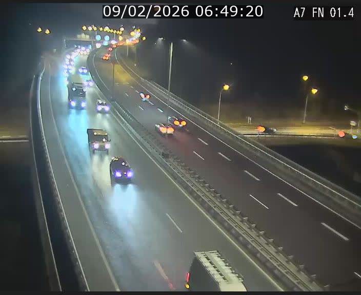 <h2>Caméra autoroute Luxembourg A7 - Tunnel Stafelter - direction Echangeur Grünewald</h2>