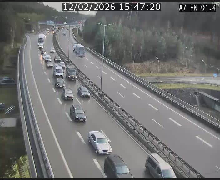 <h2>Caméra autoroute Luxembourg A7 - Tunnel Stafelter - direction Echangeur Grünewald</h2>