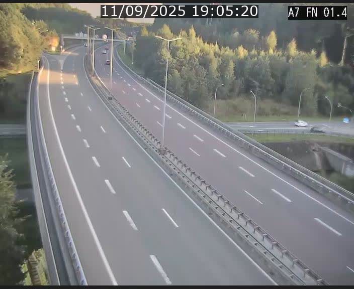 <h2>Caméra autoroute Luxembourg A7 - Tunnel Stafelter - direction Echangeur Grünewald</h2>