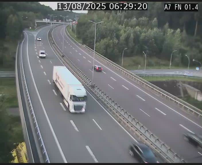 <h2>Caméra autoroute Luxembourg A7 - Tunnel Stafelter - direction Echangeur Grünewald</h2>