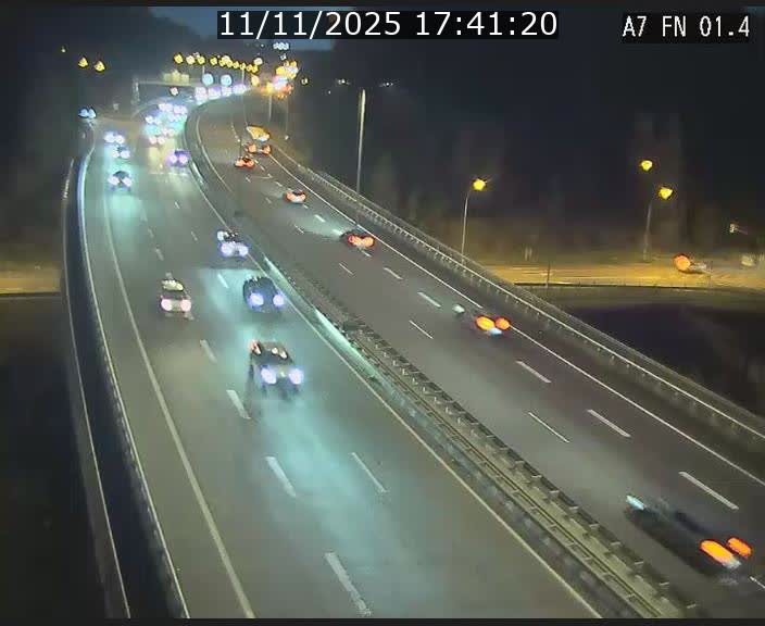 <h2>Caméra autoroute Luxembourg A7 - Tunnel Stafelter - direction Echangeur Grünewald</h2>