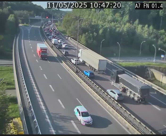 <h2>Caméra autoroute Luxembourg A7 - Tunnel Stafelter - direction Echangeur Grünewald</h2>