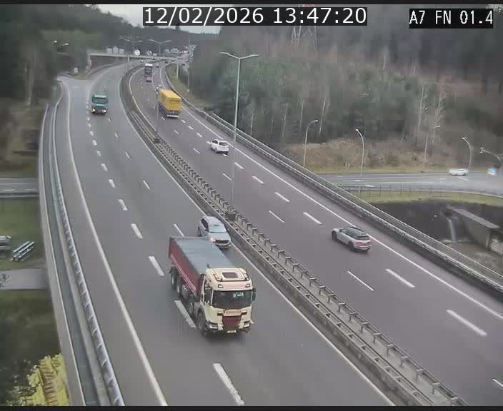 <h2>Caméra autoroute Luxembourg A7 - Tunnel Stafelter - direction Echangeur Grünewald</h2>