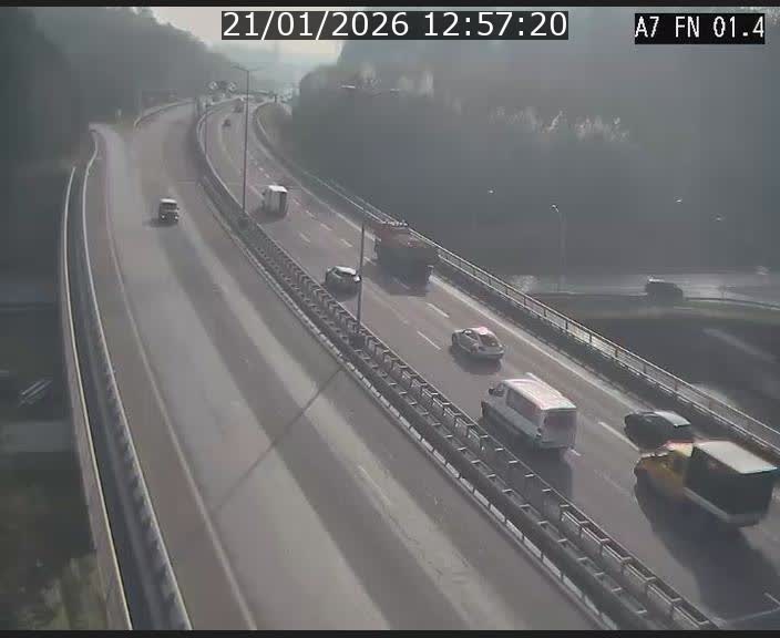 <h2>Caméra autoroute Luxembourg A7 - Tunnel Stafelter - direction Echangeur Grünewald</h2>
