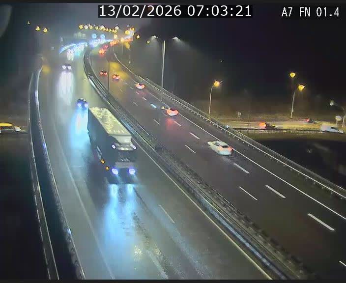 Caméra autoroute Luxembourg A7 - Tunnel Stafelter - direction Echangeur Grünewald