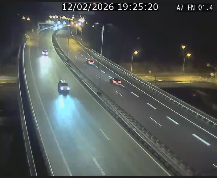 <h2>Caméra autoroute Luxembourg A7 - Tunnel Stafelter - direction Echangeur Grünewald</h2>