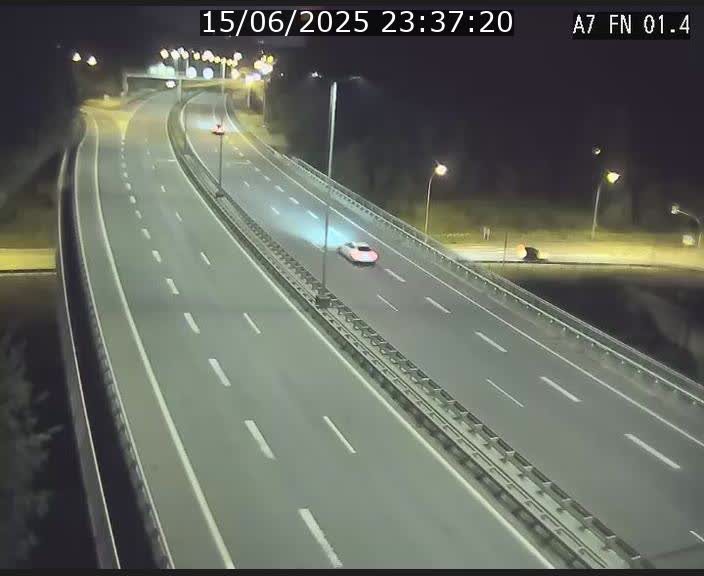 Caméra autoroute Luxembourg A7 - Tunnel Stafelter - direction Echangeur Grünewald