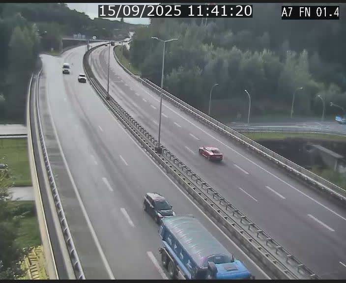 <h2>Caméra autoroute Luxembourg A7 - Tunnel Stafelter - direction Echangeur Grünewald</h2>