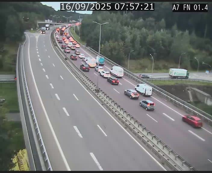 <h2>Caméra autoroute Luxembourg A7 - Tunnel Stafelter - direction Echangeur Grünewald</h2>