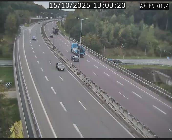 <h2>Caméra autoroute Luxembourg A7 - Tunnel Stafelter - direction Echangeur Grünewald</h2>