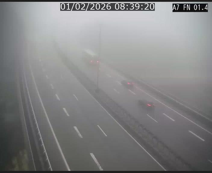 <h2>Caméra autoroute Luxembourg A7 - Tunnel Stafelter - direction Echangeur Grünewald</h2>