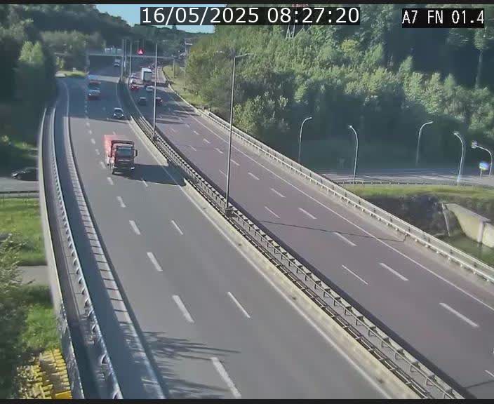 <h2>Caméra autoroute Luxembourg A7 - Tunnel Stafelter - direction Echangeur Grünewald</h2>
