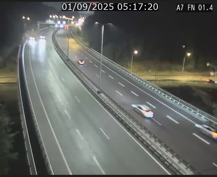 Caméra autoroute Luxembourg A7 - Tunnel Stafelter - direction Echangeur Grünewald