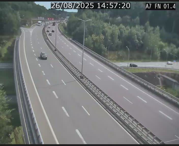 <h2>Caméra autoroute Luxembourg A7 - Tunnel Stafelter - direction Echangeur Grünewald</h2>