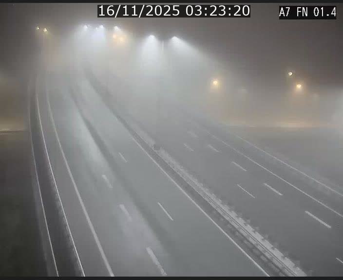 Caméra autoroute Luxembourg A7 - Tunnel Stafelter - direction Echangeur Grünewald