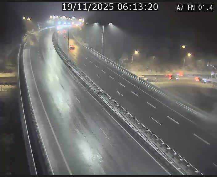 Caméra autoroute Luxembourg A7 - Tunnel Stafelter - direction Echangeur Grünewald